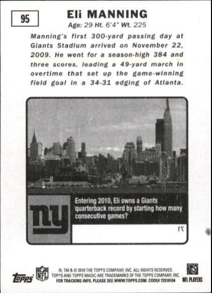 2010 Topps Magic Mini Football Card Pick - Picture 148 of 411