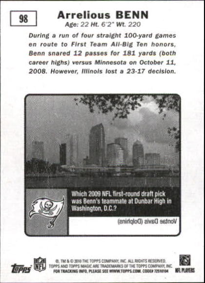 2010 Topps Magic Mini Football Card Pick - Picture 154 of 411