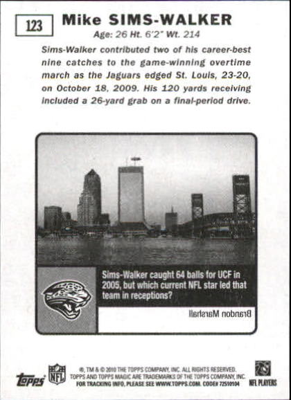 2010 Topps Magic Mini Football Card Pick - Picture 193 of 411