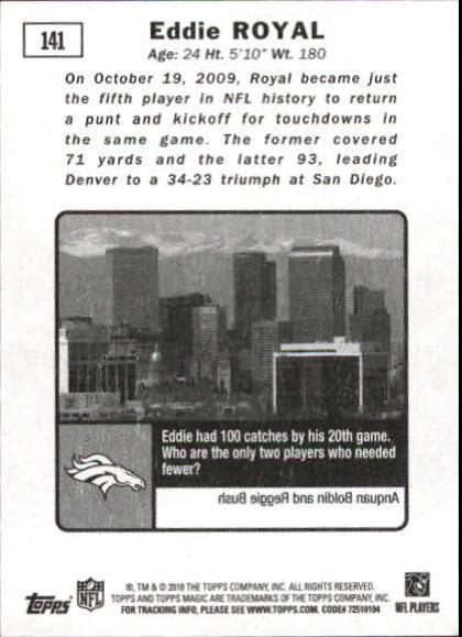 2010 Topps Magic Mini Football Card Pick - Picture 225 of 411