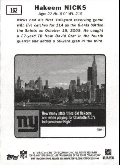 2010 Topps Magic Mini Football Card Pick - Picture 258 of 411