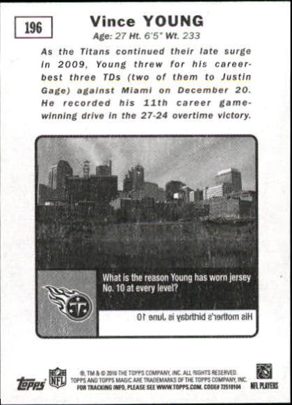 2010 Topps Magic Mini Football Card Pick - Picture 313 of 411