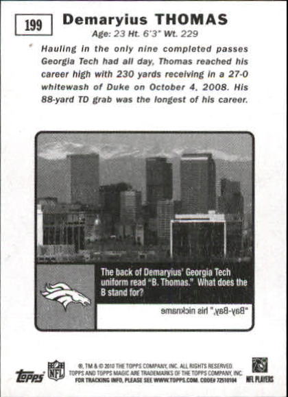 2010 Topps Magic Mini Football Card Pick - Picture 319 of 411