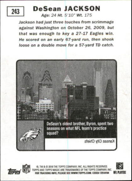 2010 Topps Magic Mini Football Card Pick - Picture 401 of 411