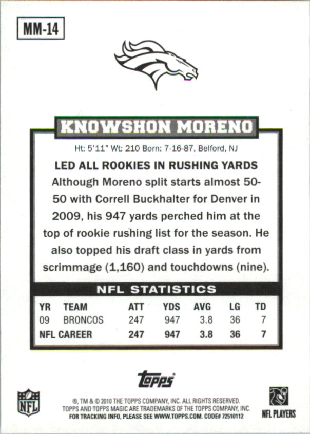 A1736- 2010 Topps Magic FB Asst Inserts Group1 -You Pick- 15+ FREE US SHIP - Picture 141 of 378