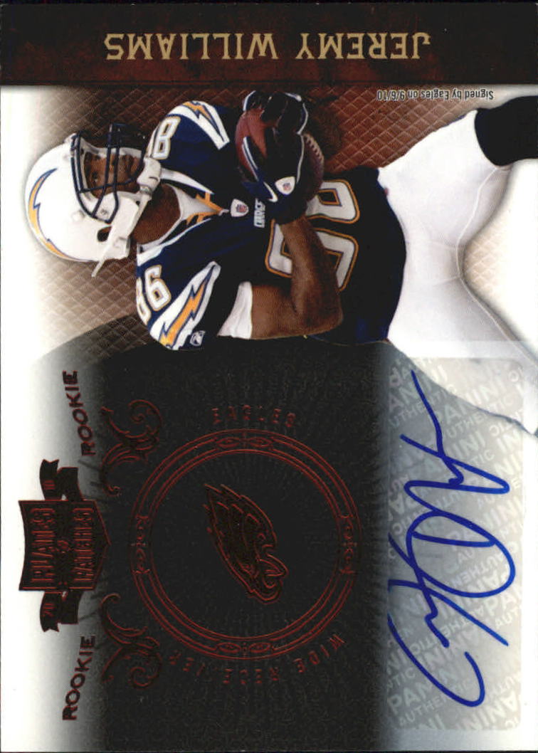 2010 Panini Plates and Patches #149 Jeremy Williams AU/349 RC
