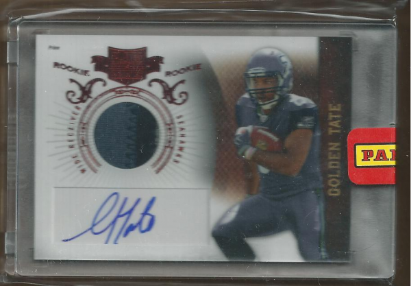 2010 Panini Plates and Patches #216 Golden Tate JSY AU/599 RC