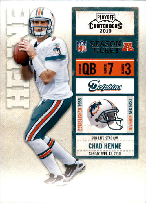 2010 Playoff Contenders #50 Chad Henne