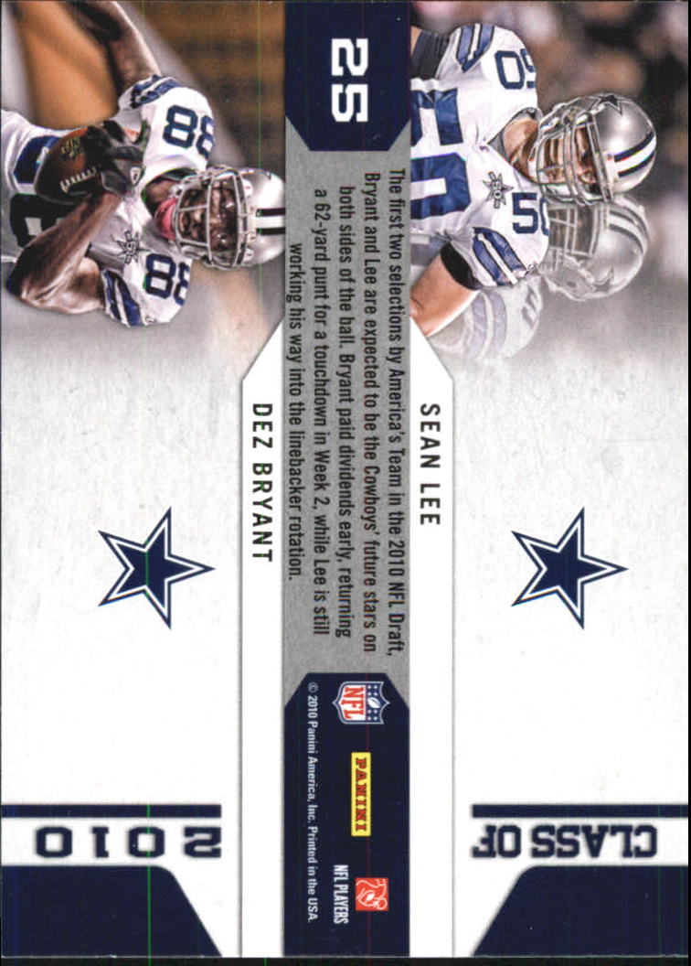 2010 Playoff Contenders Draft Class #25 Dez Bryant/Sean Lee back image