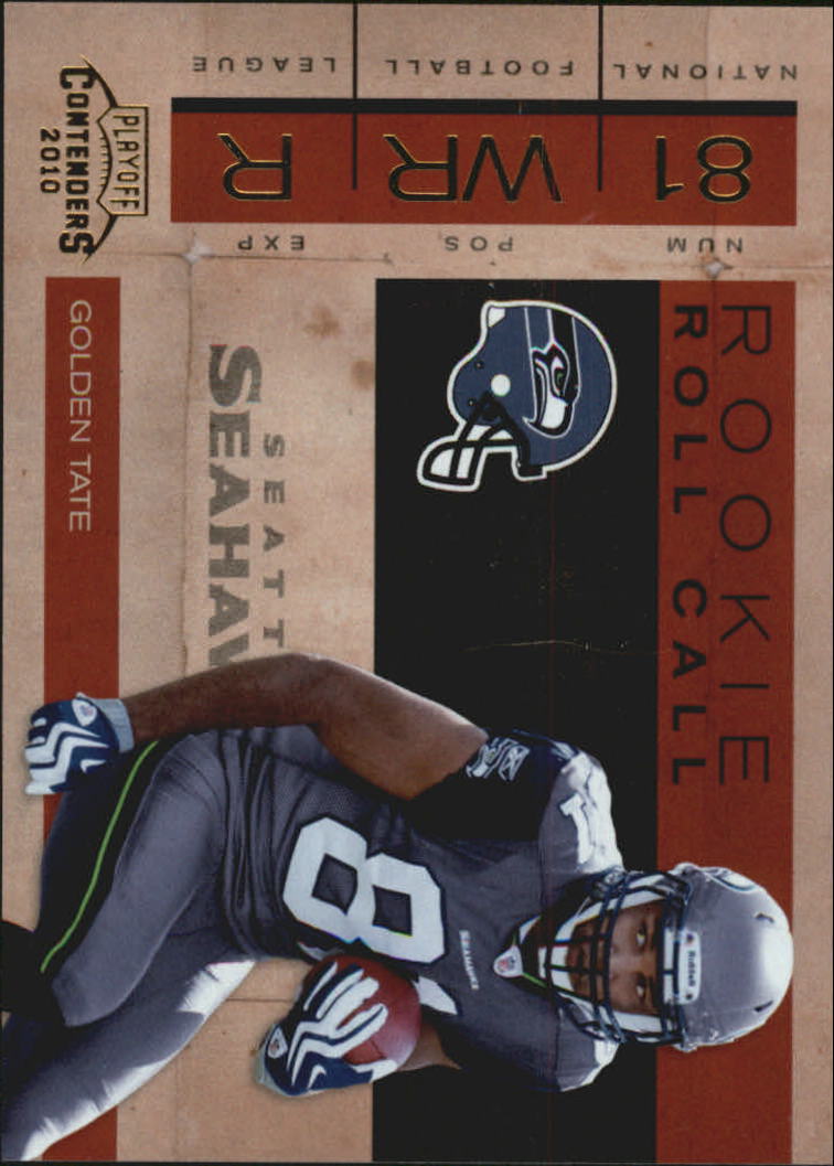2010 Playoff Contenders Rookie Roll Call Gold #11 Golden Tate