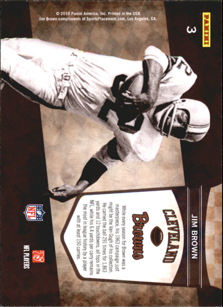 2010 Playoff Contenders Legendary Contenders #3 Jim Brown back image