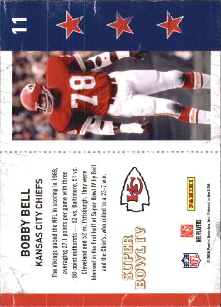 2010 Playoff Contenders Super Bowl Ticket #11 Bobby Bell back image