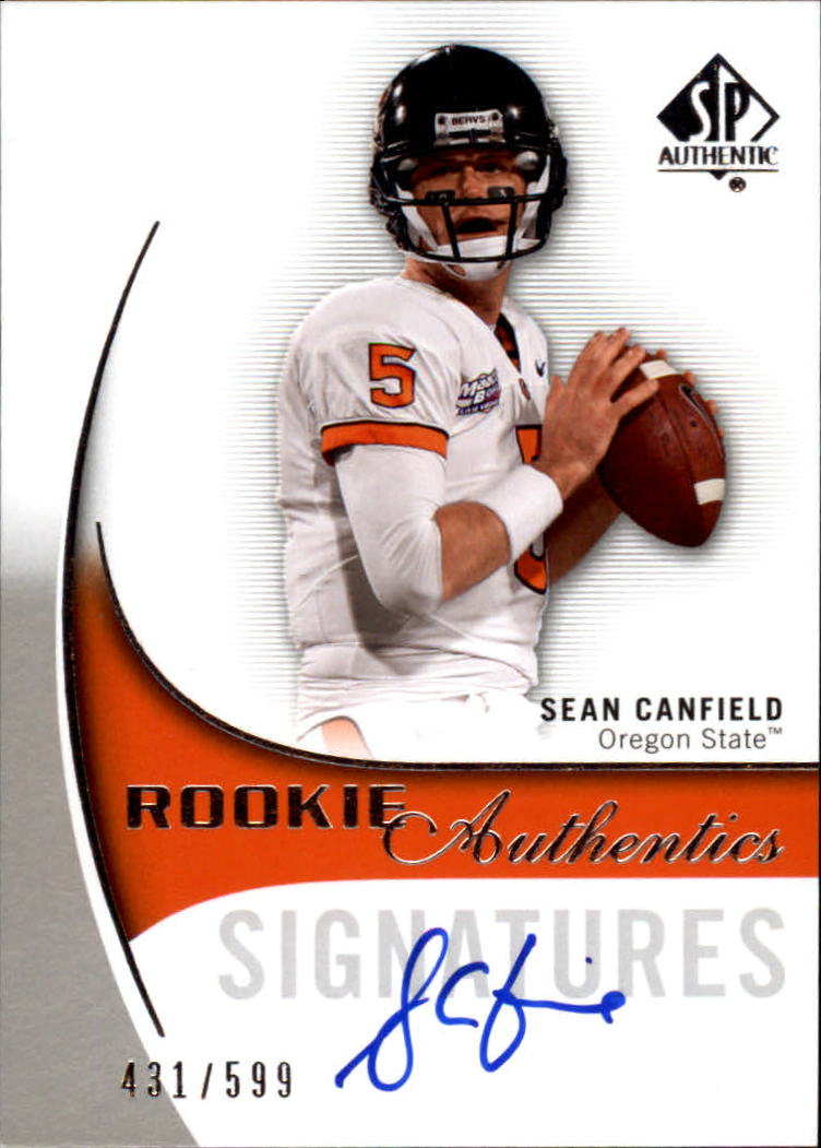 2010 SP Authentic #159 Sean Canfield AU RC