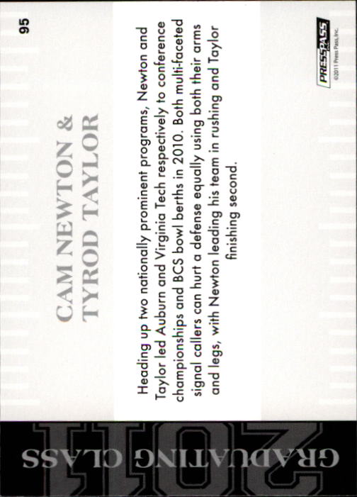 2011 Press Pass #95 Cam Newton GC/Tyrod Taylor back image