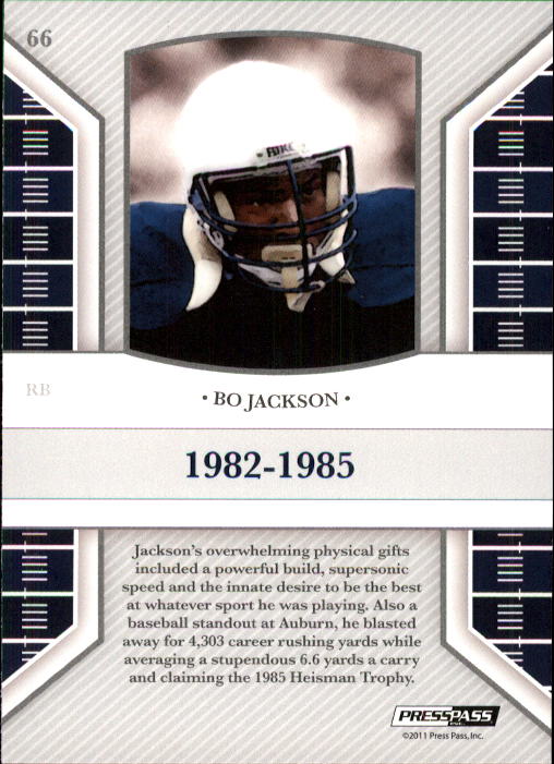 2011 Press Pass Legends #66 Bo Jackson back image