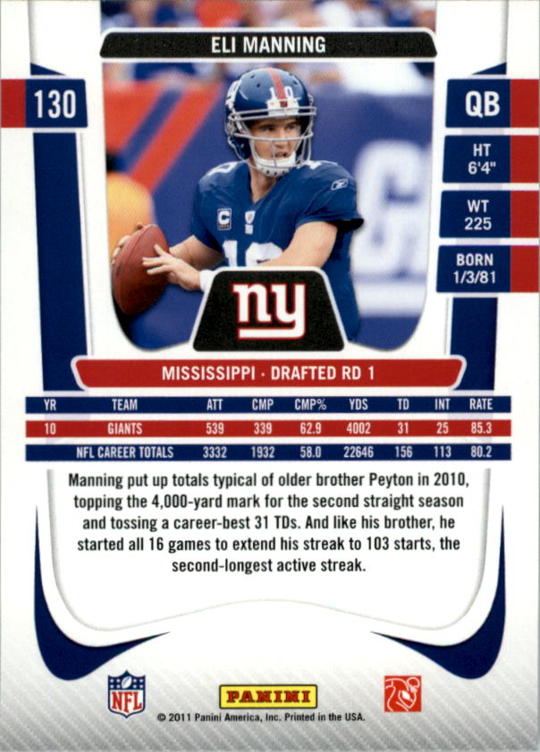 A7504- 2011 Prestige FB Card #s 1-250 +Rookies -You Pick- 15+ FREE US SHIP - Picture 259 of 473
