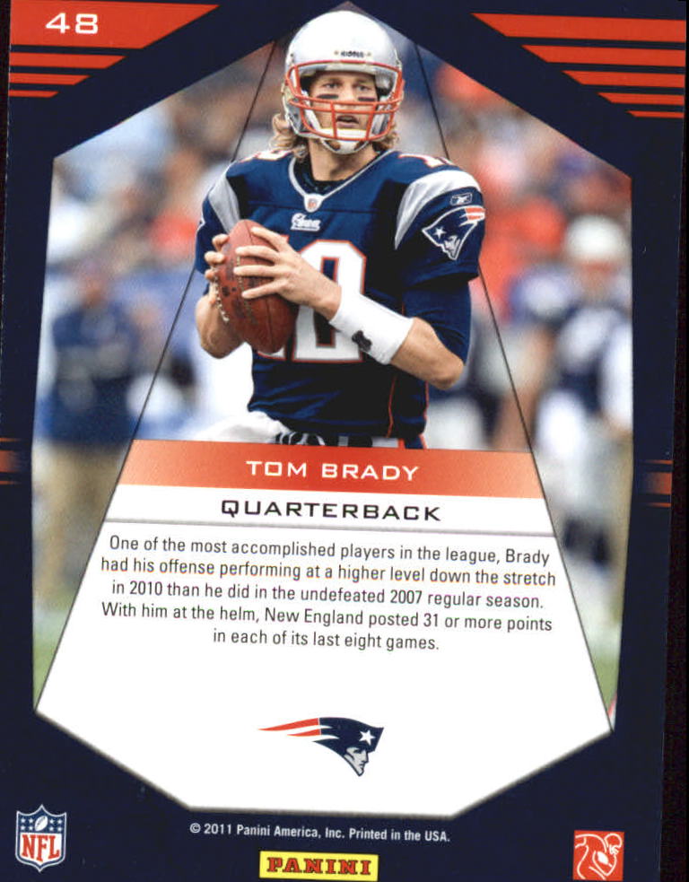 2011 Prestige Stars of the NFL #48 Tom Brady back image