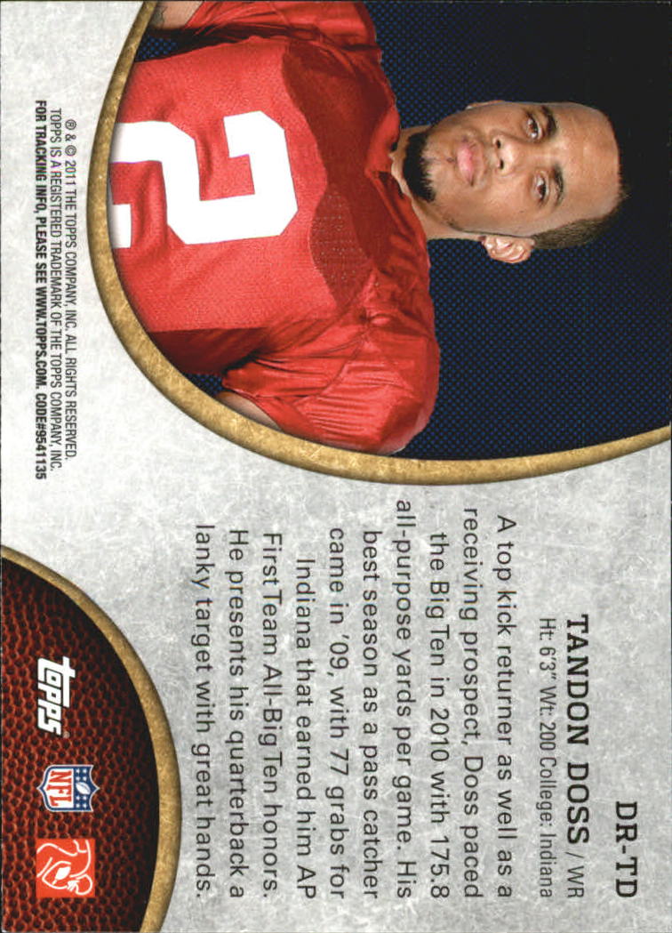 2011 Topps Rising Rookies Football NFL Draft Rookie Insert Singles - You Choose - Picture 54 of 58