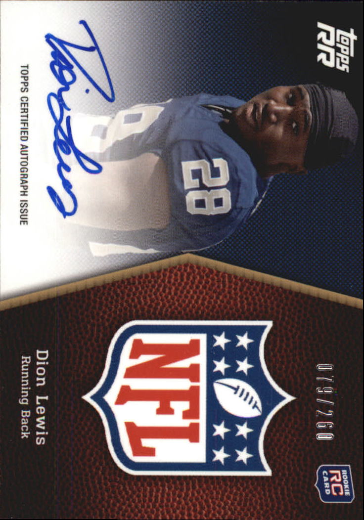 2011 Topps Rising Rookies NFL Shield Autographs #SRADL Dion Lewis/260