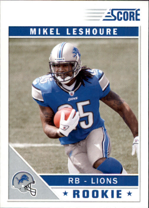 2011 Score #364A Mikel Leshoure RC/(field in background,/left knee bent)