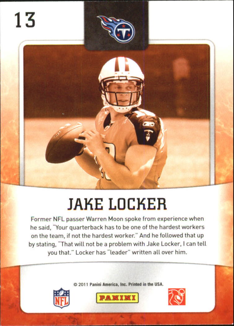 2011 Score Hot Rookies #13 Jake Locker back image
