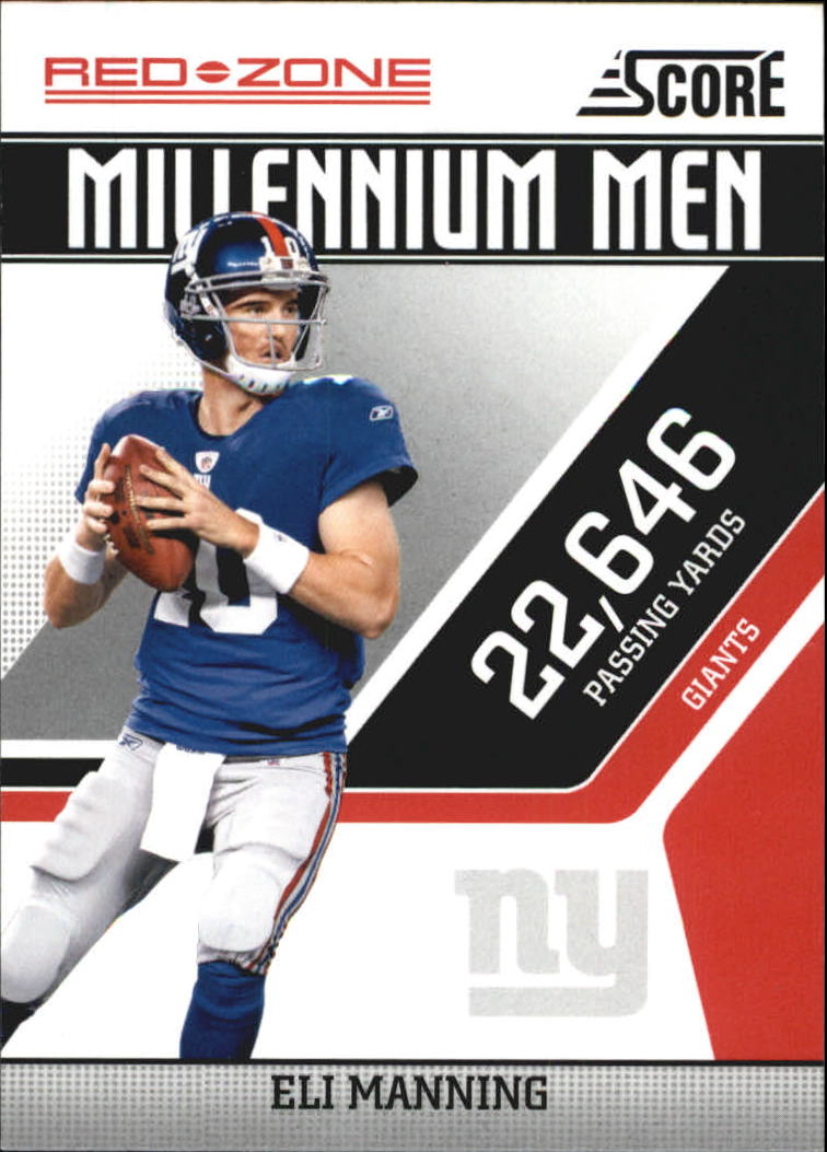 2011 Score Millennium Men Red Zone #9 Eli Manning
