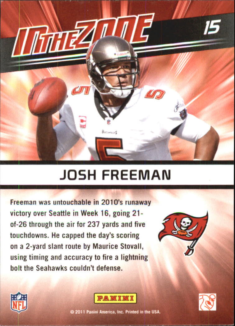 2011 Score In the Zone Glossy #15 Josh Freeman back image