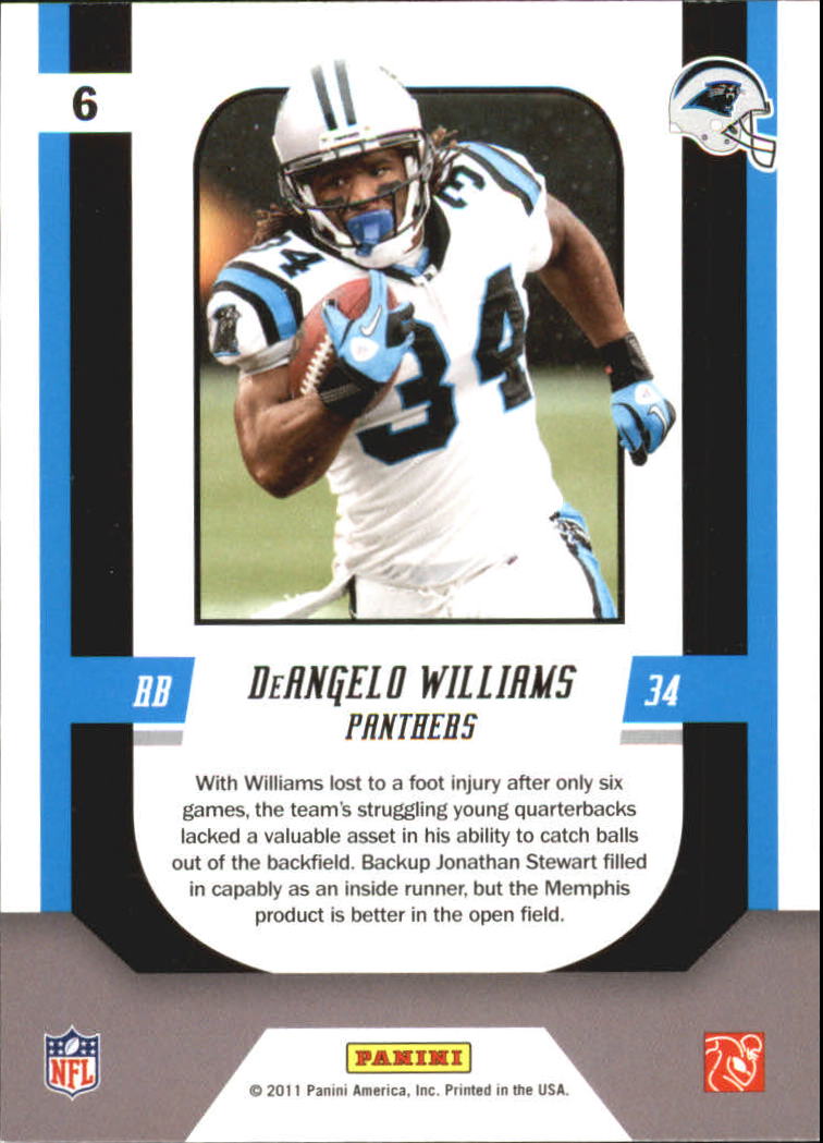 2011 Score Complete Players #6 DeAngelo Williams back image