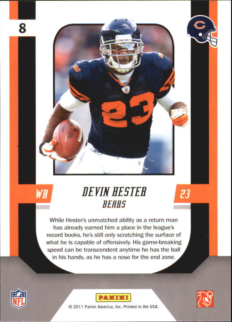 2011 Score Complete Players #8 Devin Hester back image