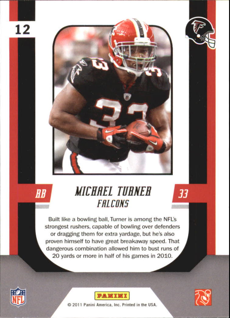 2011 Score Complete Players #12 Michael Turner back image
