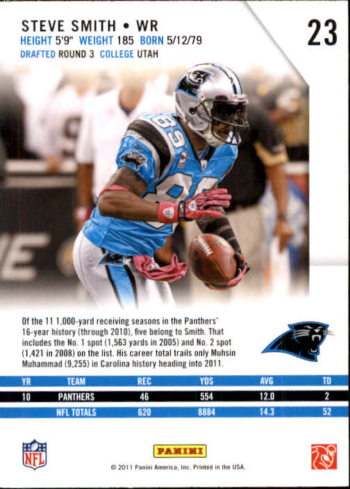 2011 Rookies and Stars #23 Steve Smith back image