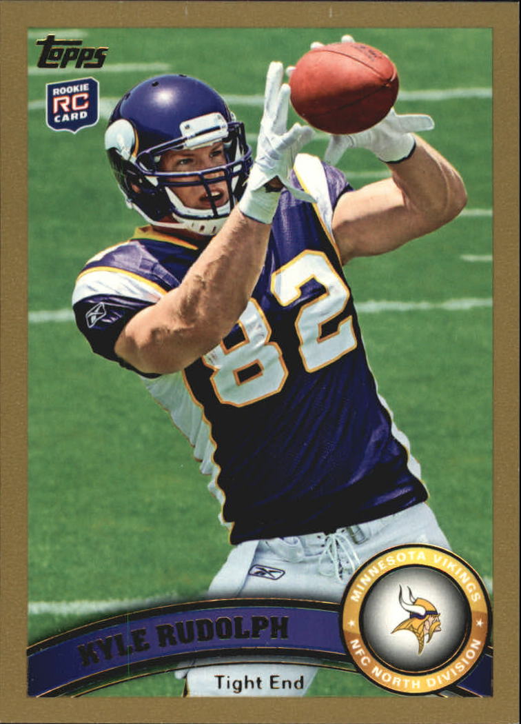 2011 Topps #6A Kyle Rudolph RC/(catching ball over head)