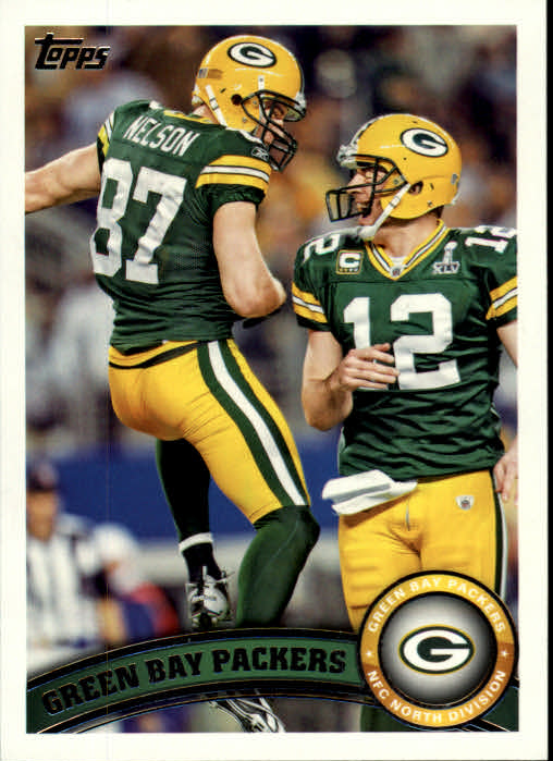 2011 Topps #84 Green Bay Packers Team/Aaron Rodgers/Jordy Nelson