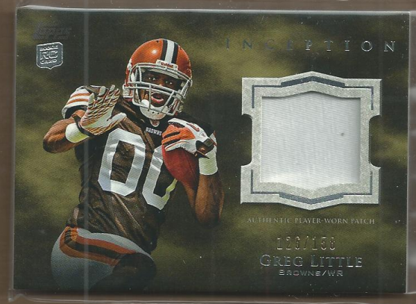 2011 Topps Inception Rookie Relics Patch #RPGL Greg Little