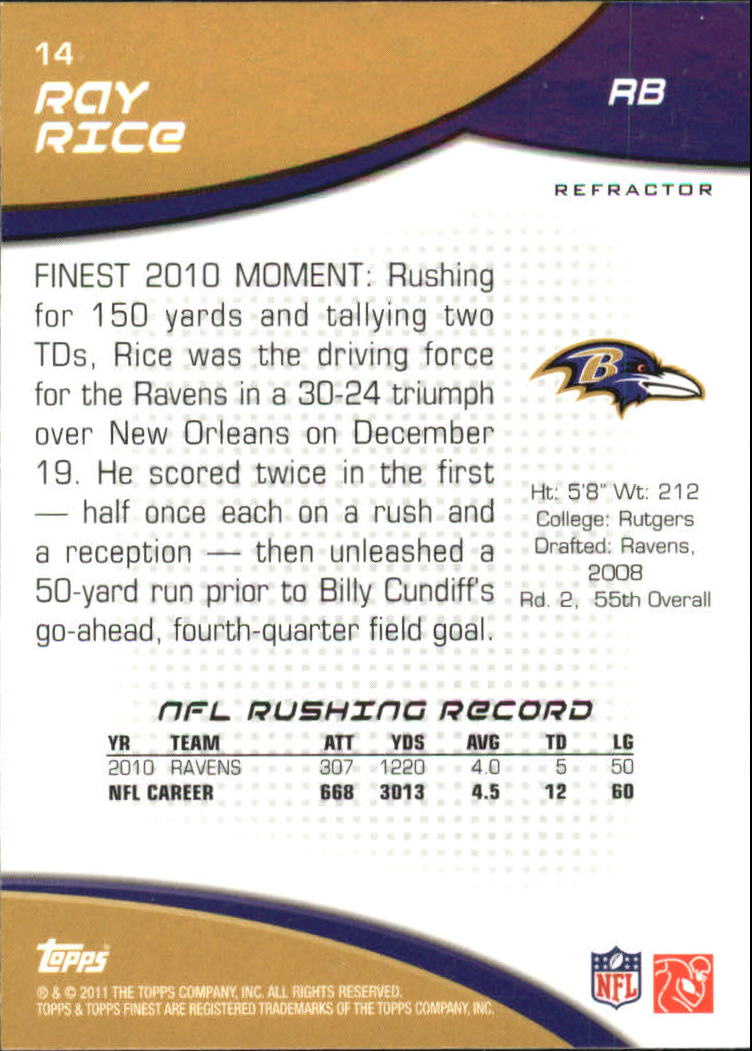 B1320- 2011 Finest Football Insert +Parallel Cards -You Pick- 15+ FREE US SHIP - Picture 89 of 373