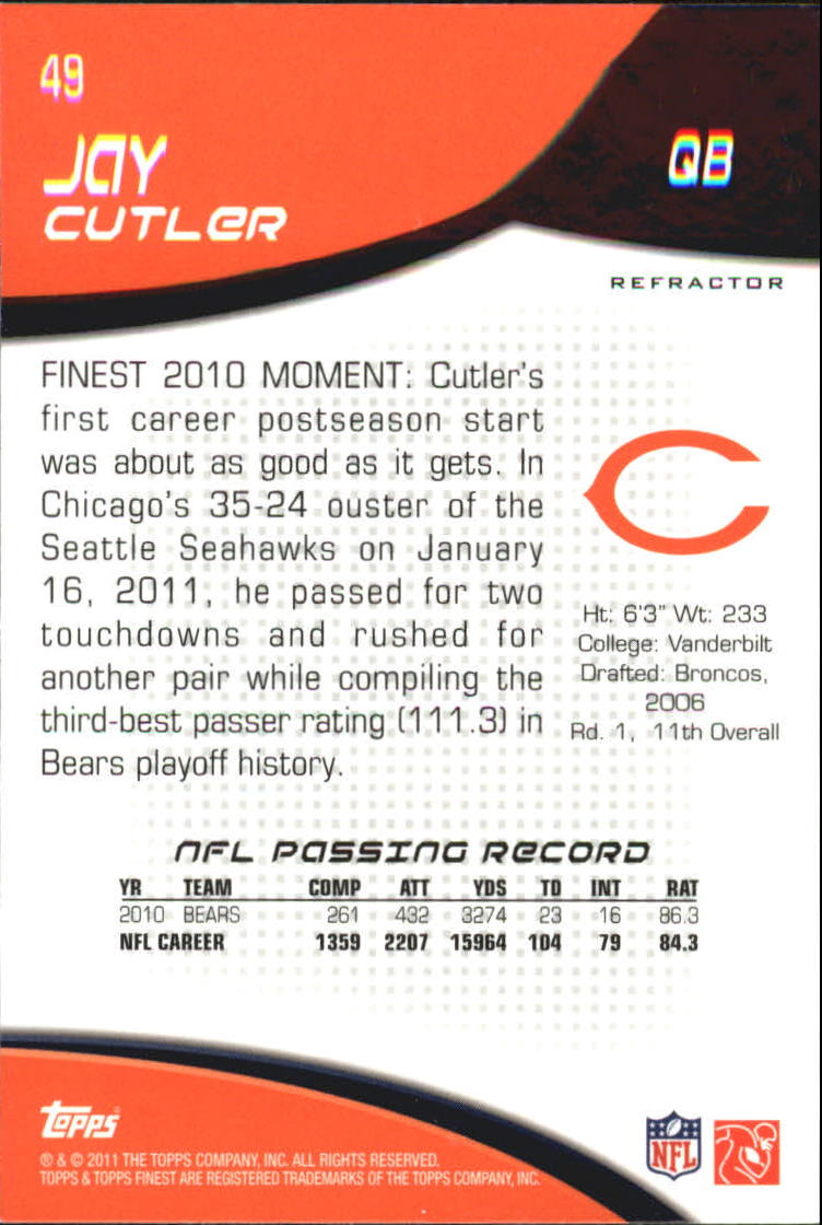 B1320- 2011 Finest Football Insert +Parallel Cards -You Pick- 15+ FREE US SHIP - Picture 136 of 373