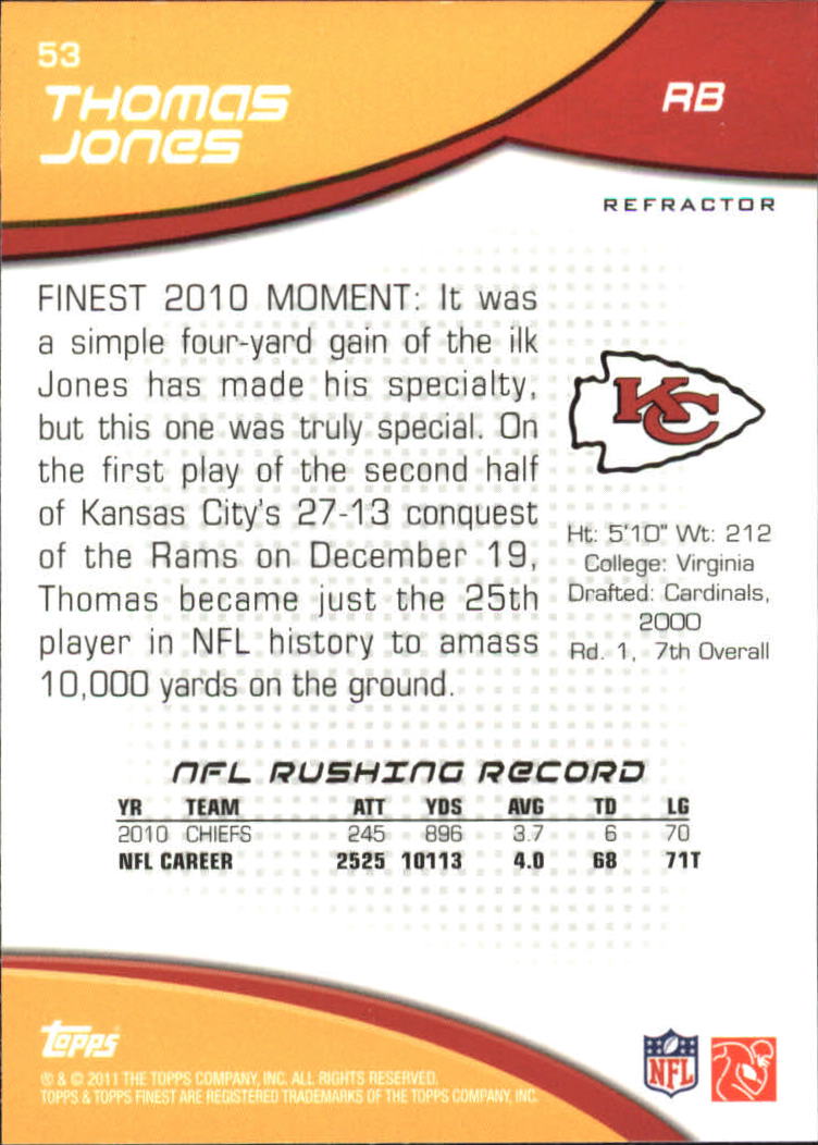 B1320- 2011 Finest Football Insert +Parallel Cards -You Pick- 15+ FREE US SHIP - Picture 140 of 373