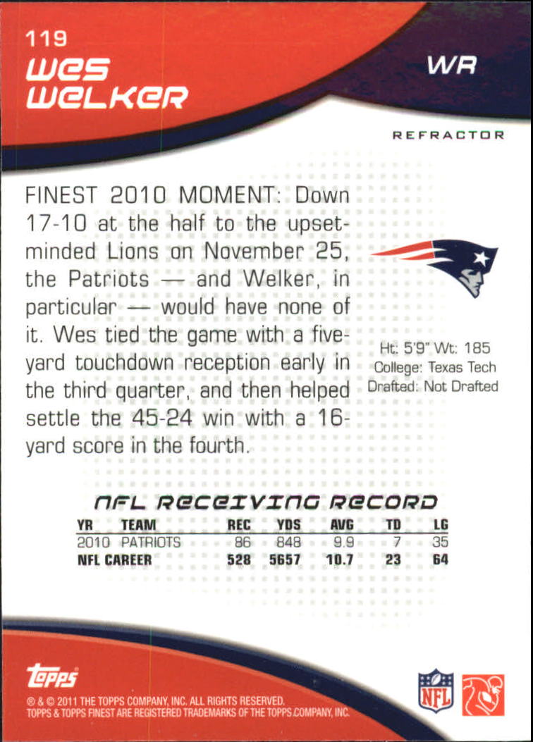 B1320- 2011 Finest Football Insert +Parallel Cards -You Pick- 15+ FREE US SHIP - Picture 240 of 373