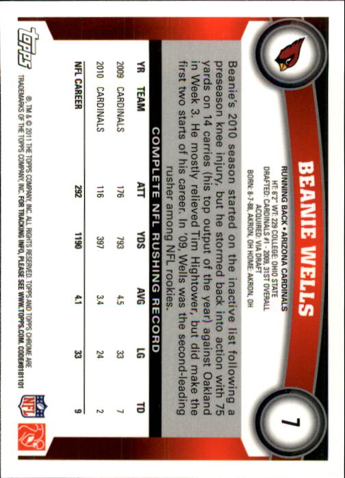 A1148- 2011 Topps Chrome FB Cards 1-220 +Rookies -You Pick- 15+ FREE US SHIP - Picture 11 of 381