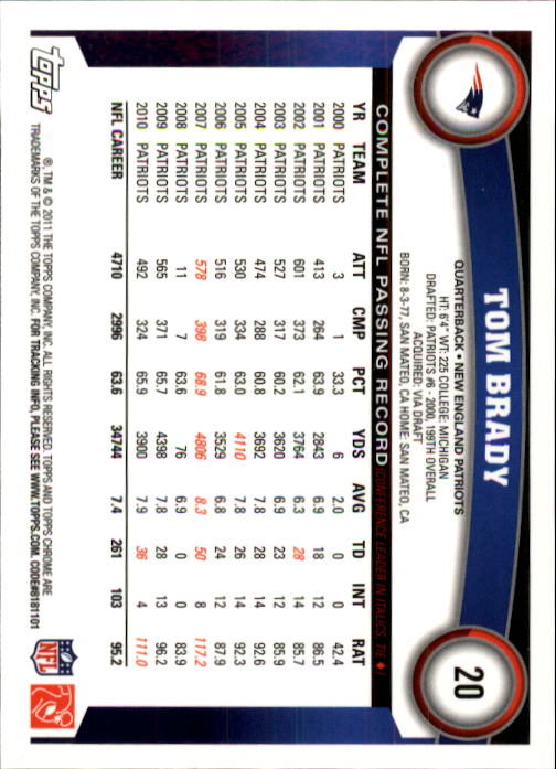 A1148- 2011 Topps Chrome FB Cards 1-220 +Rookies -You Pick- 15+ FREE US SHIP - Picture 27 of 381