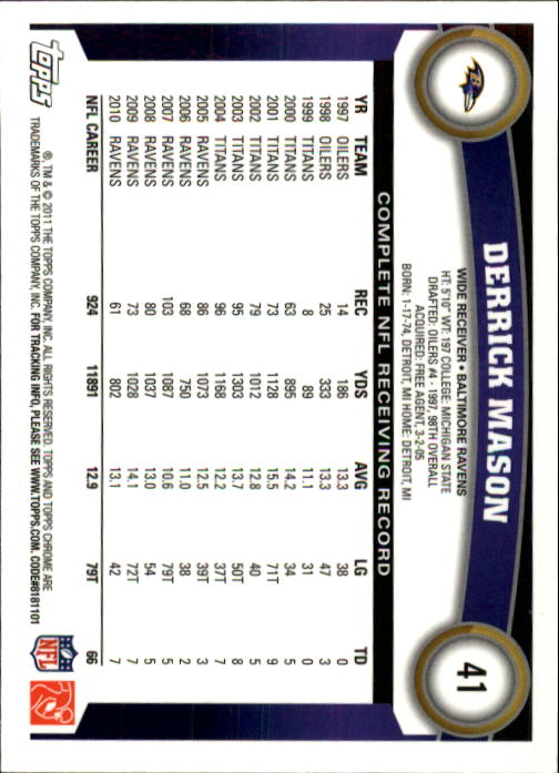 A1148- 2011 Topps Chrome FB Cards 1-220 +Rookies -You Pick- 15+ FREE US SHIP - Picture 59 of 381