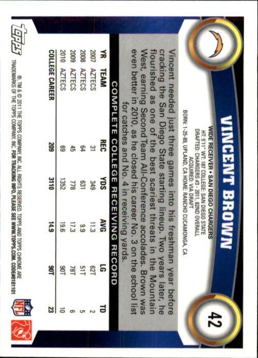 A1148- 2011 Topps Chrome FB Cards 1-220 +Rookies -You Pick- 15+ FREE US SHIP - Picture 61 of 381