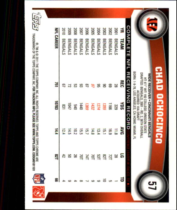 A1148- 2011 Topps Chrome FB Cards 1-220 +Rookies -You Pick- 15+ FREE US SHIP - Picture 91 of 381