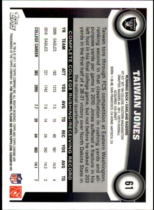 A1148- 2011 Topps Chrome FB Cards 1-220 +Rookies -You Pick- 15+ FREE US SHIP - Picture 99 of 381
