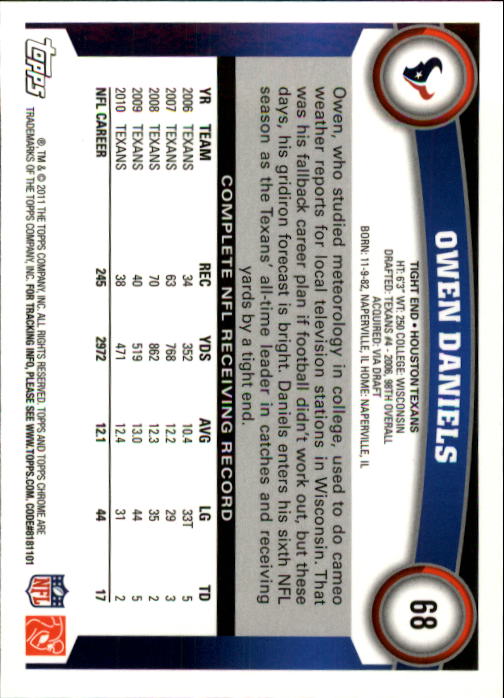 A1148- 2011 Topps Chrome FB Cards 1-220 +Rookies -You Pick- 15+ FREE US SHIP - Picture 113 of 381