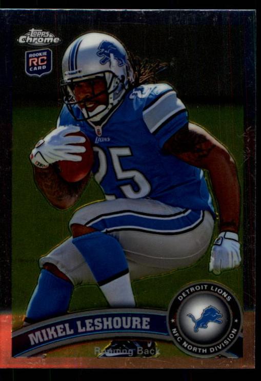 2011 Topps Chrome #74A Mikel Leshoure RC/(running the football)