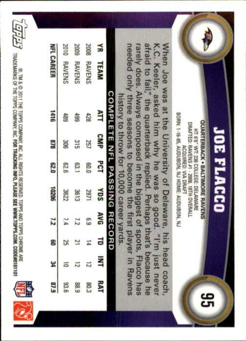 A1148- 2011 Topps Chrome FB Cards 1-220 +Rookies -You Pick- 15+ FREE US SHIP - Picture 165 of 381