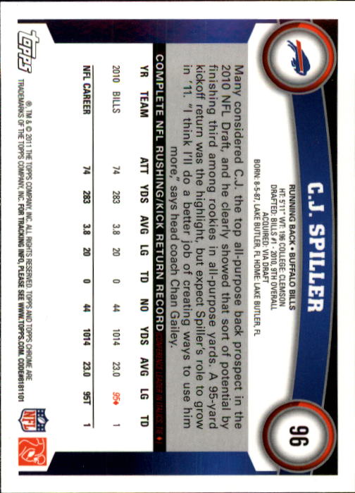 A1148- 2011 Topps Chrome FB Cards 1-220 +Rookies -You Pick- 15+ FREE US SHIP - Picture 167 of 381