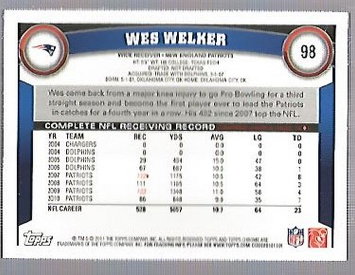 A1148- 2011 Topps Chrome FB Cards 1-220 +Rookies -You Pick- 15+ FREE US SHIP - Picture 171 of 381