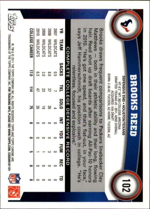 A1148- 2011 Topps Chrome FB Cards 1-220 +Rookies -You Pick- 15+ FREE US SHIP - Picture 177 of 381